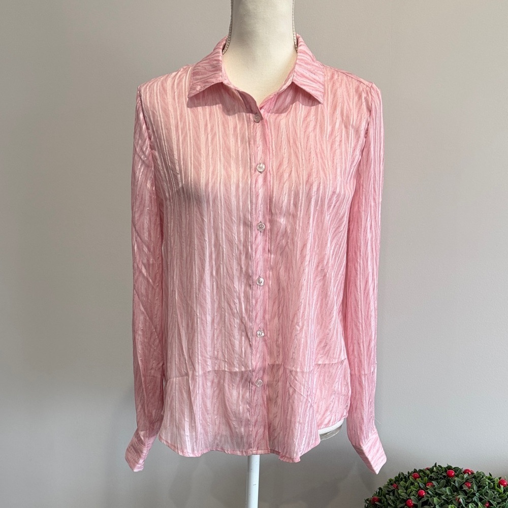 NWT Mi Ami Pink Button Down Shirt Sz S